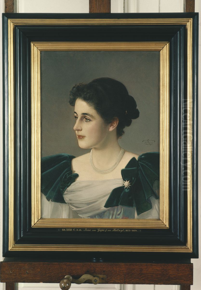 Preparatory study Oil Painting by Julius Johann Ferdinand Kronberg