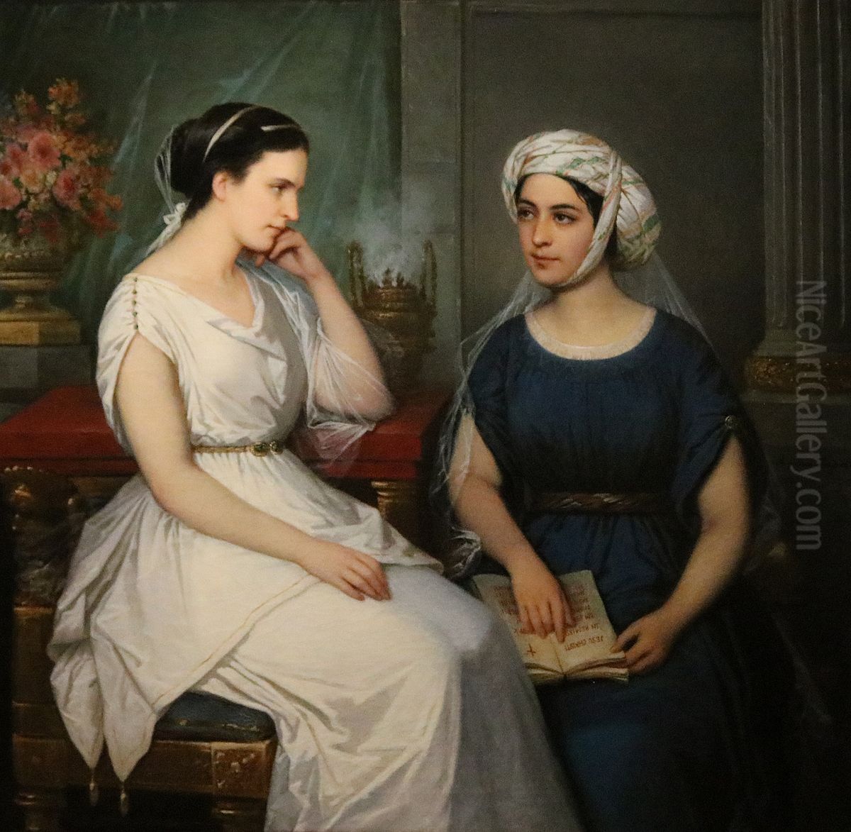 Fabiola and Syra Oil Painting by Amanda Fougere