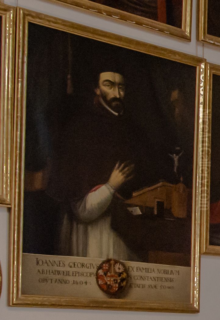 Portrait of Johann Georg von Hallwyl (1555-1604), copy Oil Painting by Julius Johann Ferdinand Kronberg