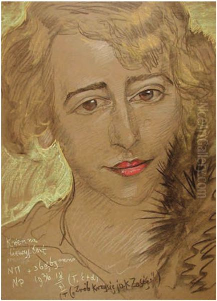 Portret Heleny Maciakowej Oil Painting by Stanislaw Ignacy Witkiewicz