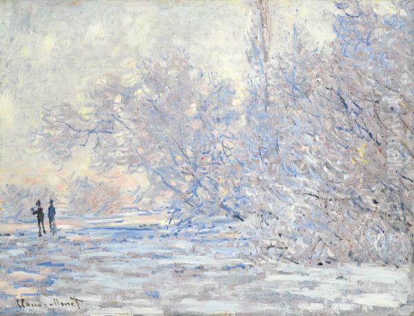 Raureif in Giverny Oil Painting by Claude Monet