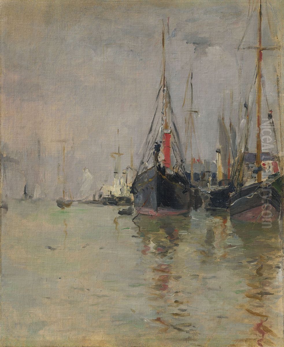 The Thames Oil Painting by Berthe Morisot