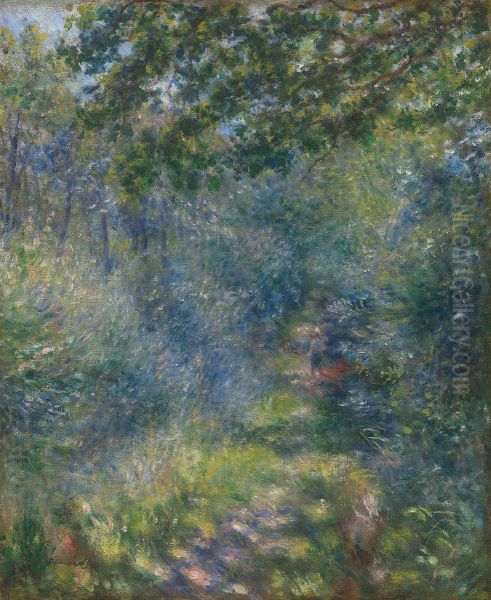 Path in the Forest Oil Painting by Pierre-Auguste Renoir