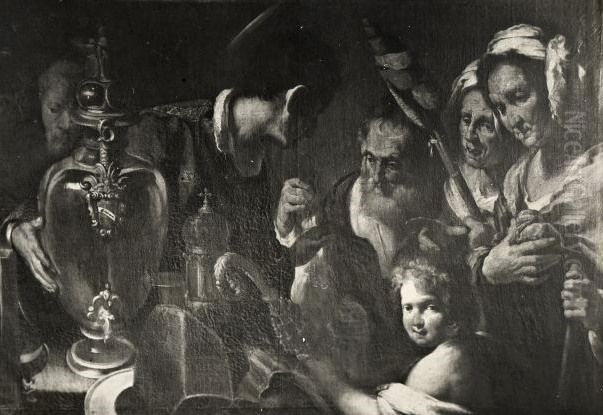 Charity of Saint Lawrence Oil Painting by Bernardo Strozzi