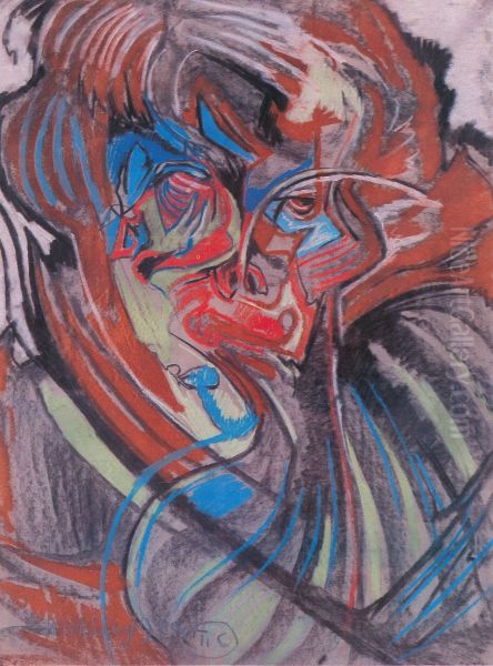 Doktor Kunzek Oil Painting by Stanislaw Ignacy Witkiewicz