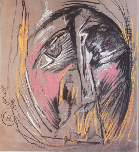 Portret nieokreslonej osoby Oil Painting by Stanislaw Ignacy Witkiewicz (Witkacy)