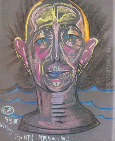 Portrait of Edmund Strazyski Oil Painting by Stanislaw Ignacy Witkiewicz