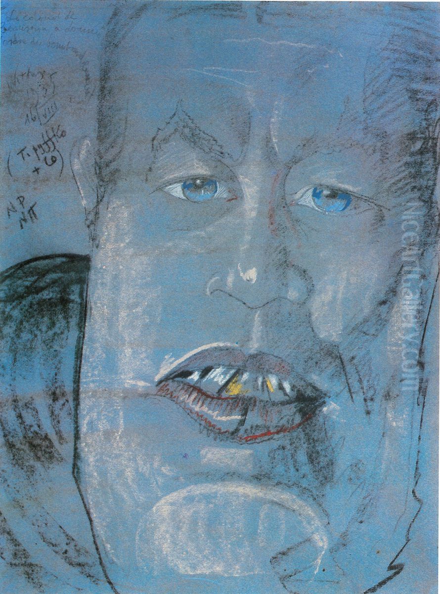 Portret pulkownika Janusza Beaurain Oil Painting by Stanislaw Ignacy Witkiewicz (Witkacy)