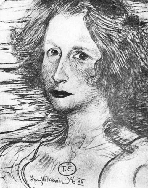 Portret Ireny Solskiej Oil Painting by Stanislaw Ignacy Witkiewicz (Witkacy)