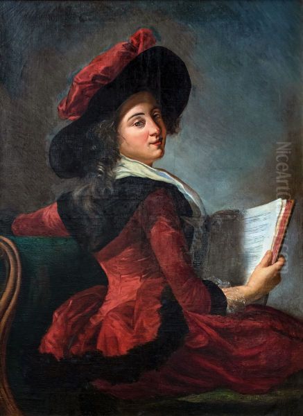 Portrait de la baronne de Crussol Oil Painting by Elisabeth Louise Vigee Le Brun