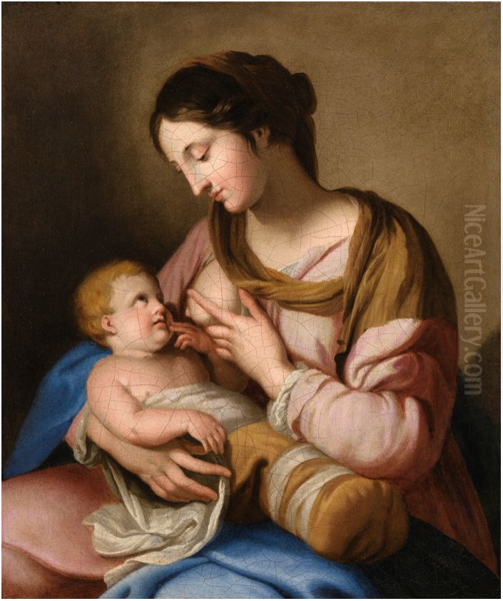 Virgin and Child Oil Painting by Jacques Stella