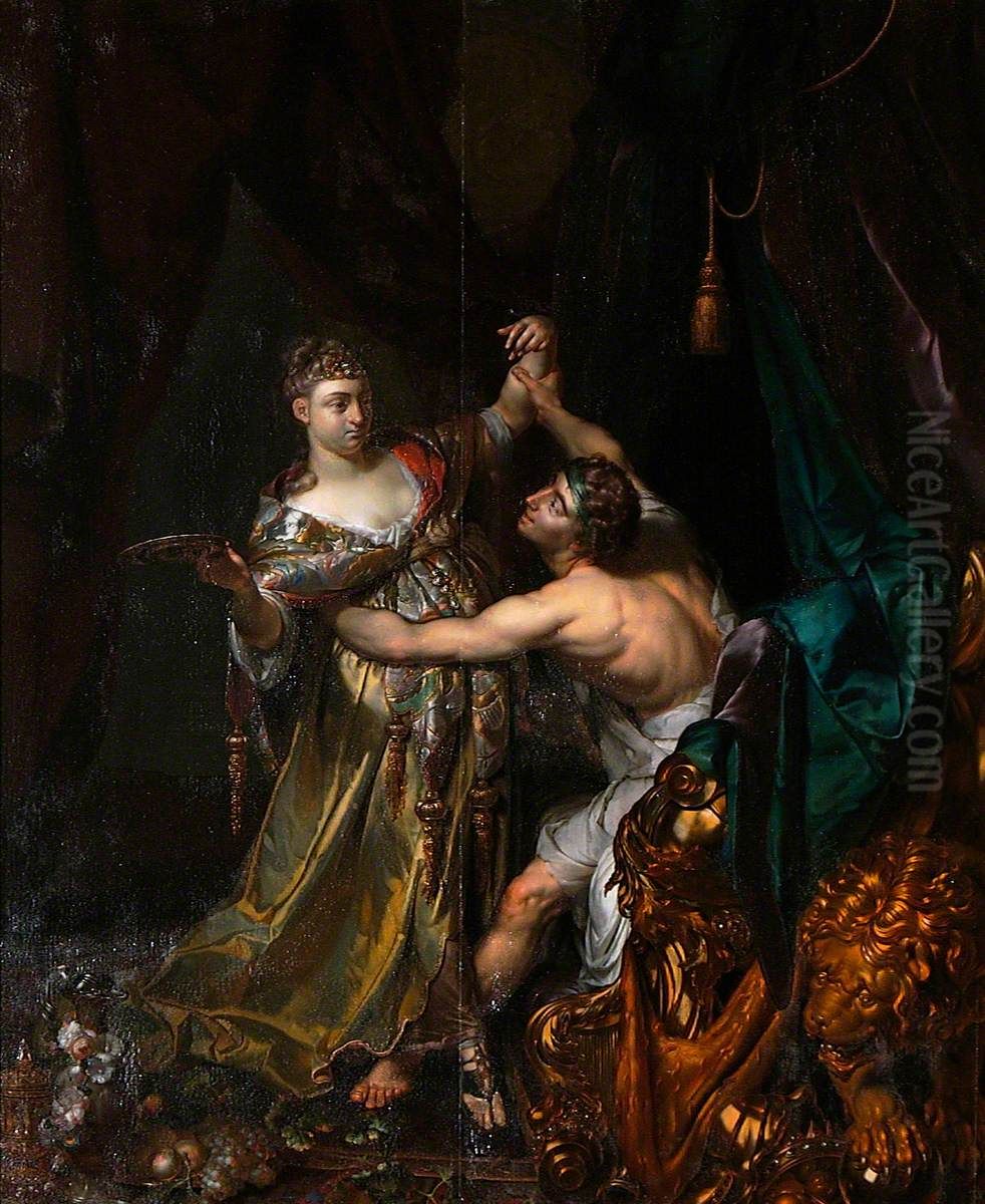 Tamar and Ammon Oil Painting by Herman van der Mijn