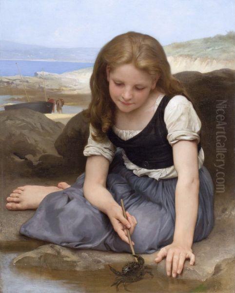The crab Oil Painting by William-Adolphe Bouguereau