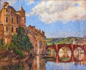 Alphonse Roubichou - Vue d'Espalion - Musee des Beaux-Arts de Gaillac