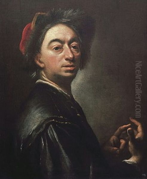 Self-portrait Oil Painting by Petr Brandl