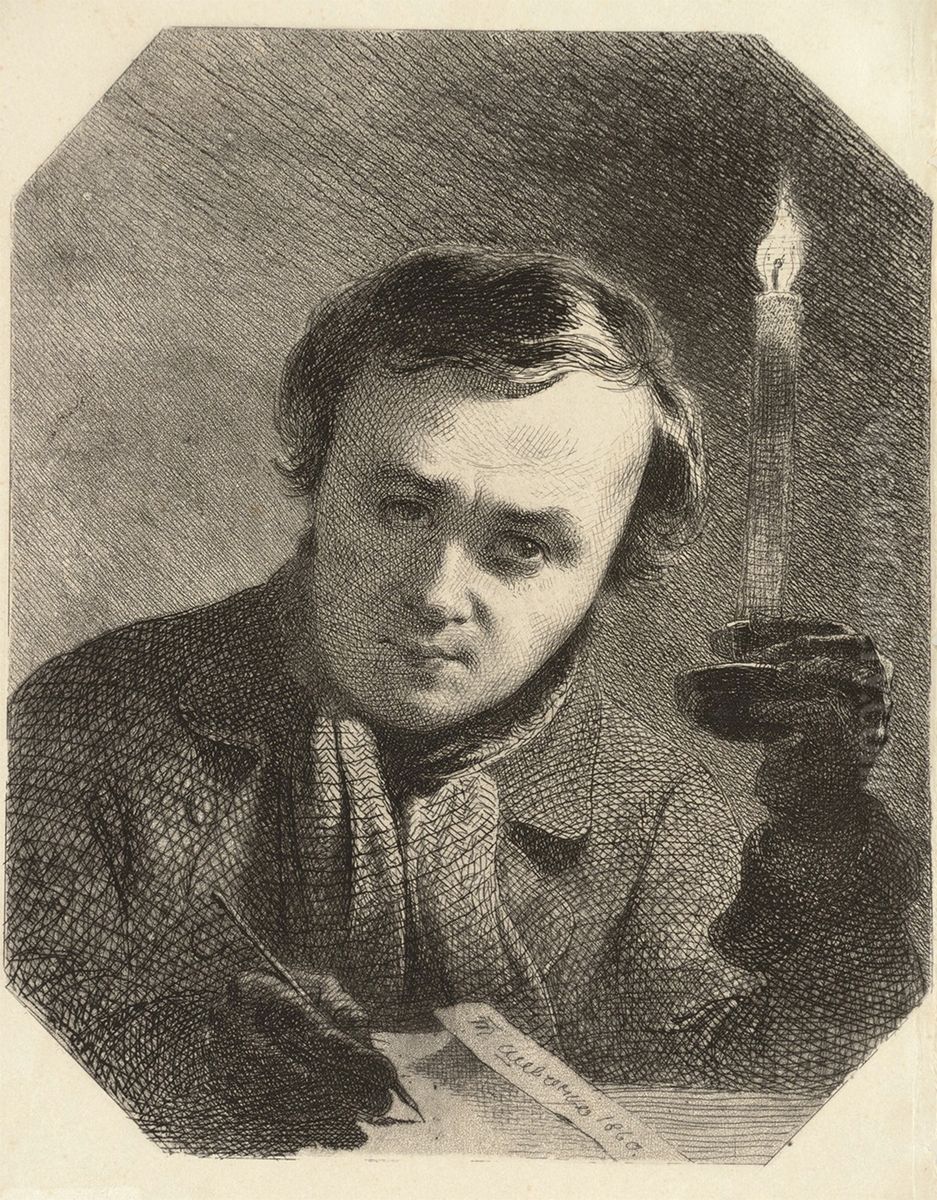 Self-Portrait Oil Painting by Taras Shevchenko