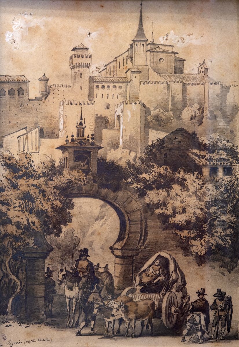 A Segovie, vieille Castille Oil Painting by Joseph Latour