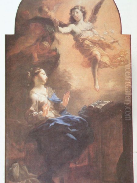 Annunciation Oil Painting by Petr Brandl