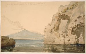 View of Mount Vesuvius from the Bay of Naples