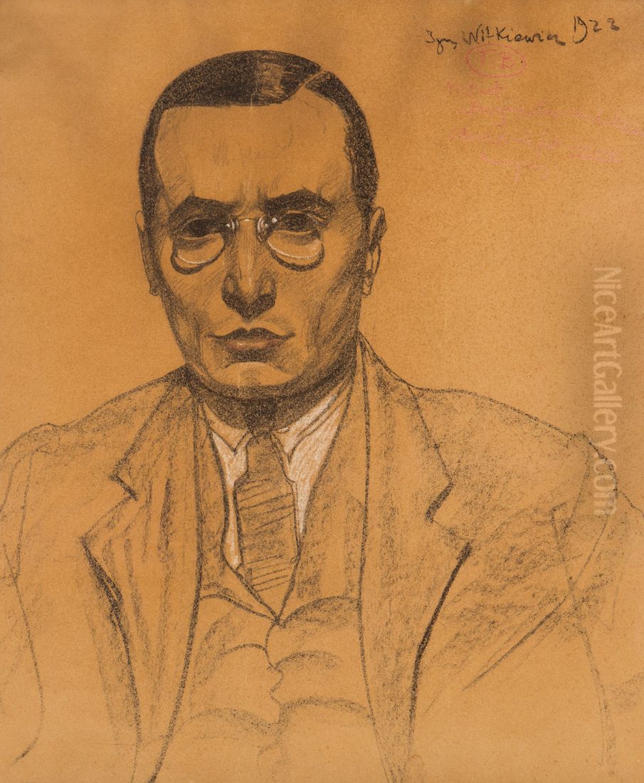 Portrait of Jerzy Kordowski Oil Painting by Stanislaw Ignacy Witkiewicz (Witkacy)