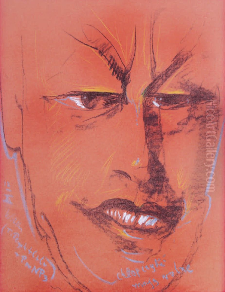 Portret Janusza de Beaurain - Chlopczyki maja wolne Oil Painting by Stanislaw Ignacy Witkiewicz (Witkacy)