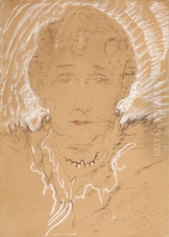 Portrait of a woman Oil Painting by Stanislaw Ignacy Witkiewicz (Witkacy)