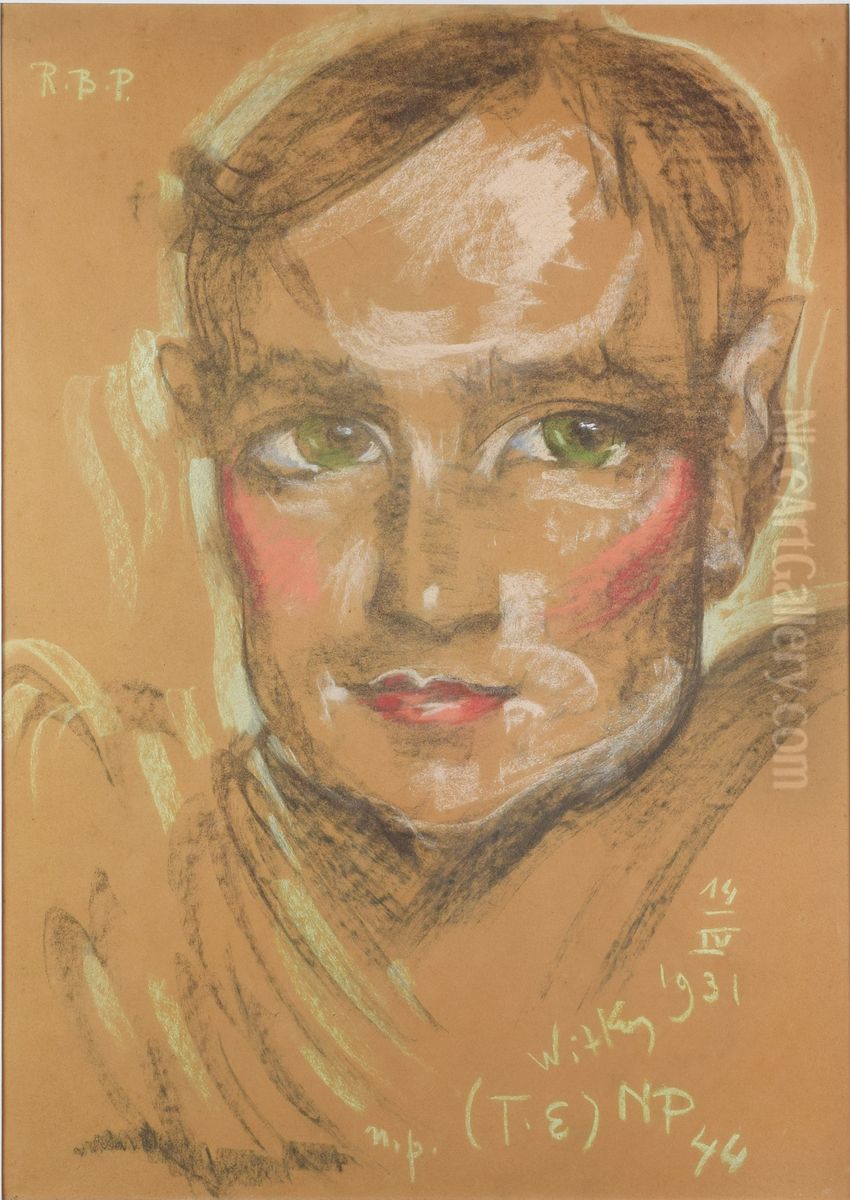 Portret Jana Leszczynskiego Oil Painting by Stanislaw Ignacy Witkiewicz (Witkacy)