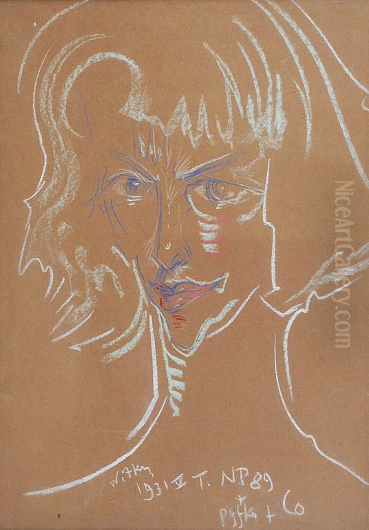 Portret kobiecy Oil Painting by Stanislaw Ignacy Witkiewicz (Witkacy)