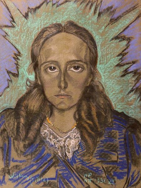 Portret kobiety Oil Painting by Stanislaw Ignacy Witkiewicz