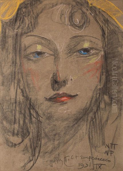 Portret Neny Stachurskiej Oil Painting by Stanislaw Ignacy Witkiewicz (Witkacy)