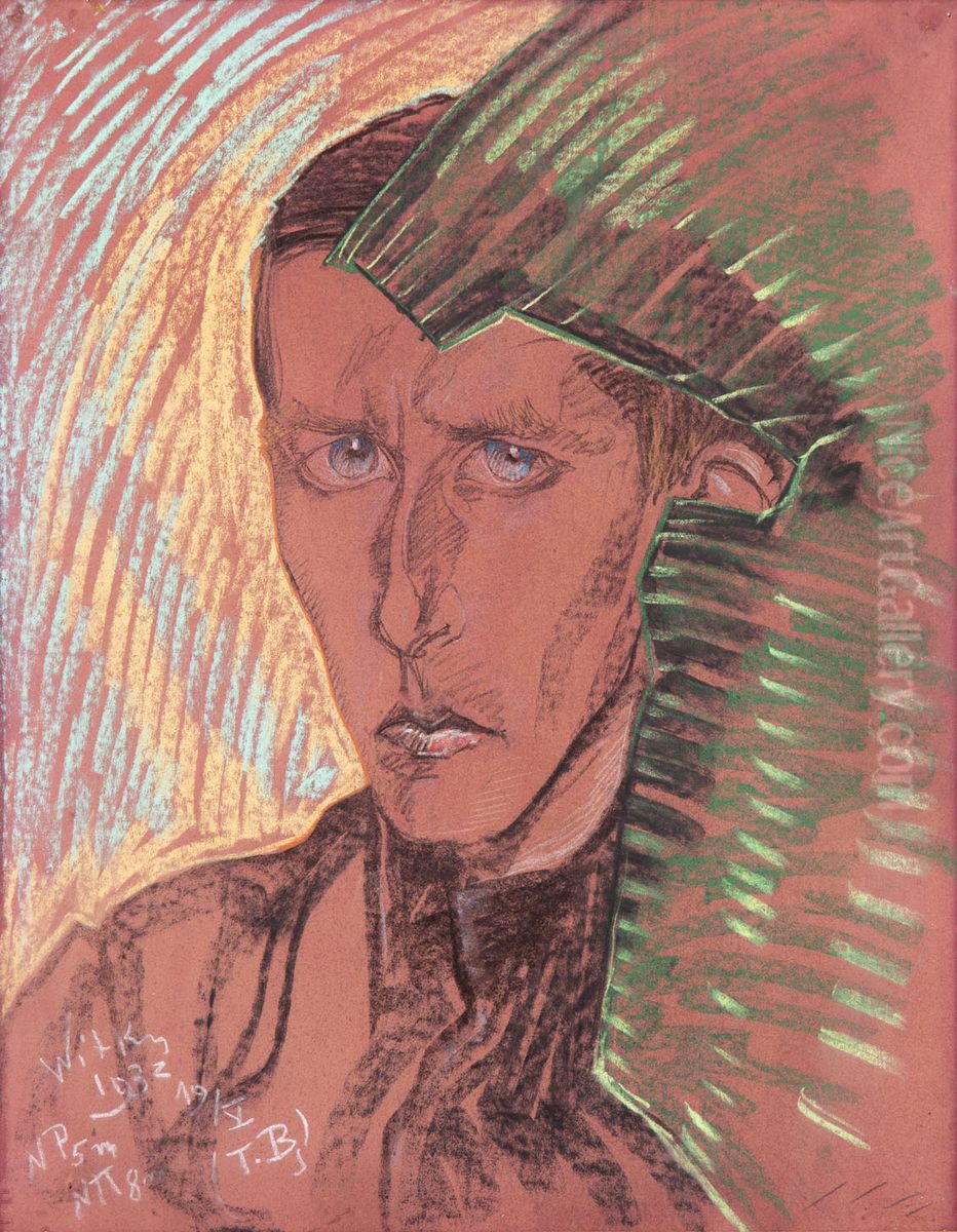 Portret ks. Rafala Gogolinskiego Oil Painting by Stanislaw Ignacy Witkiewicz (Witkacy)