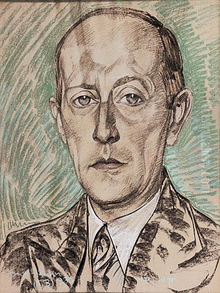 Portrait of Lucjan Bastgen Oil Painting by Stanislaw Ignacy Witkiewicz