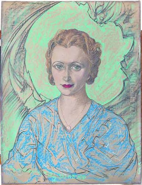Portret Heleny Szczepanskiej Oil Painting by Stanislaw Ignacy Witkiewicz (Witkacy)