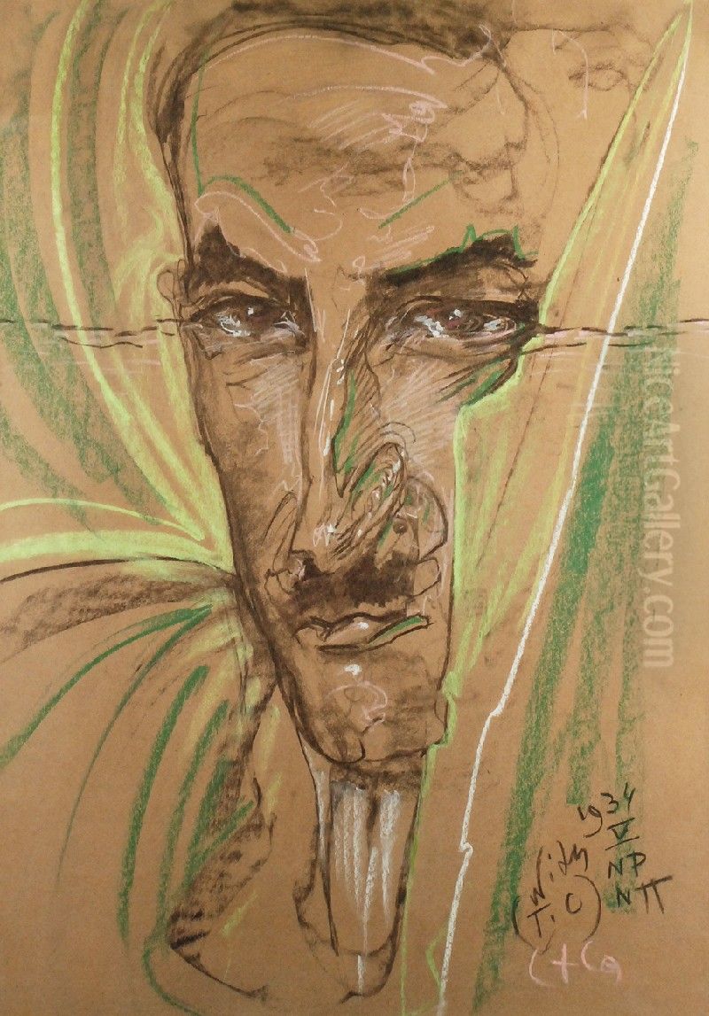 Portret Jana Jozefa Glogowskiego Oil Painting by Stanislaw Ignacy Witkiewicz (Witkacy)