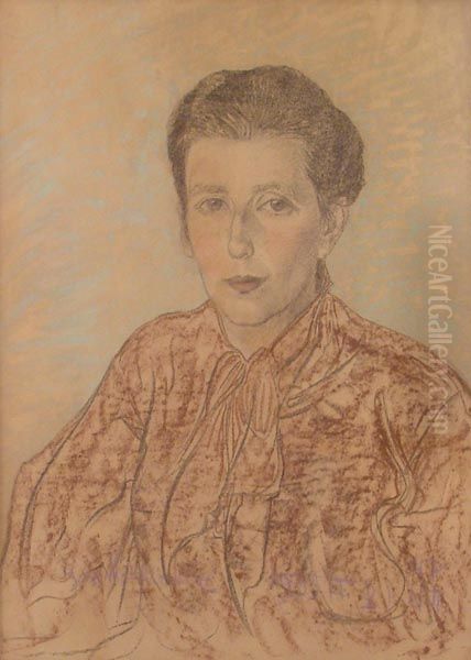 Portrait of Stefania Koninska nee Machow Oil Painting by Stanislaw Ignacy Witkiewicz (Witkacy)