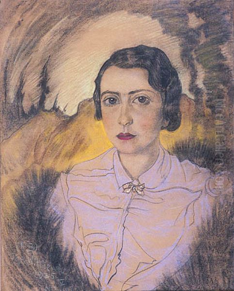 Portret kobiety Oil Painting by Stanislaw Ignacy Witkiewicz