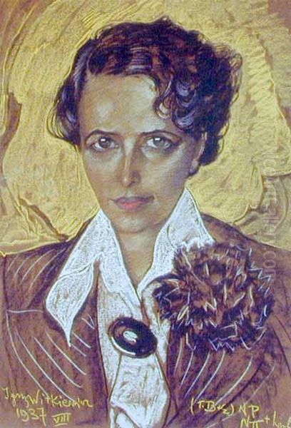 Portrait of a woman Oil Painting by Stanislaw Ignacy Witkiewicz
