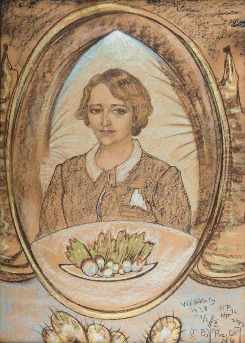 Portrait of Helena Maciak Oil Painting by Stanislaw Ignacy Witkiewicz (Witkacy)