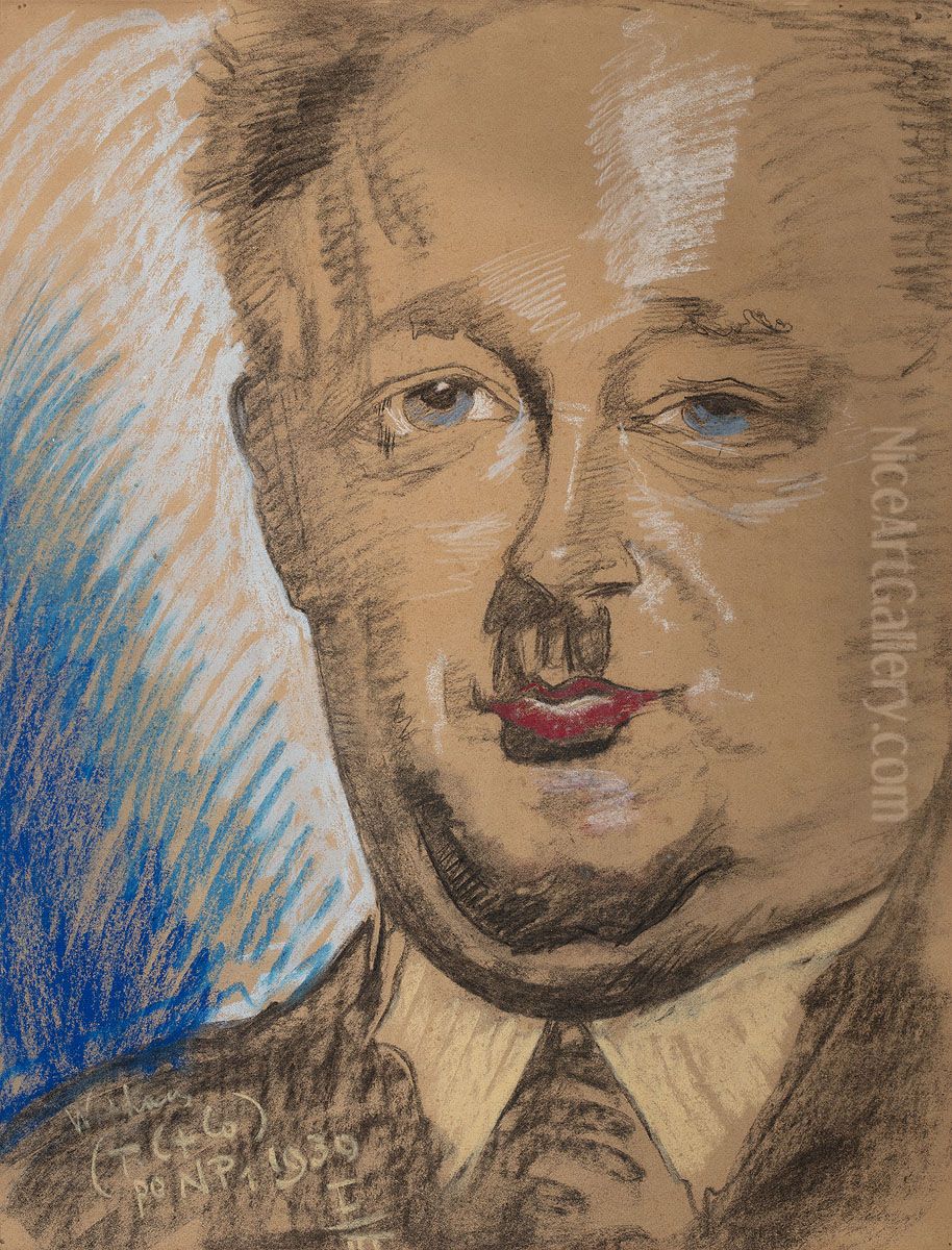 Portret Janusza Domaniewskiego Oil Painting by Stanislaw Ignacy Witkiewicz (Witkacy)