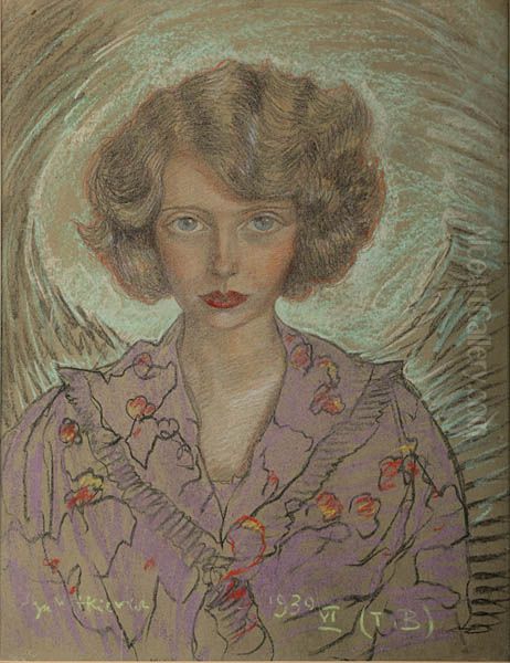 Portrait of a woman Oil Painting by Stanislaw Ignacy Witkiewicz