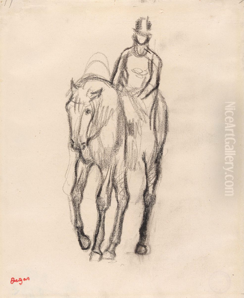 Horseman Oil Painting by Edgar Degas