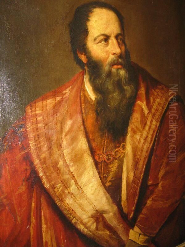 Pietro Aretino, the Satirist (1492-1556) Oil Painting by John Gadsby Chapman