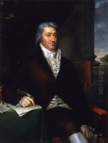 Chancellor Robert R. Livingston (1746-1813) Oil Painting by John Vanderlyn