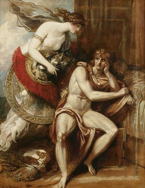 Thetis Bringing the Armor to Achilles Oil Painting by Benjamin West