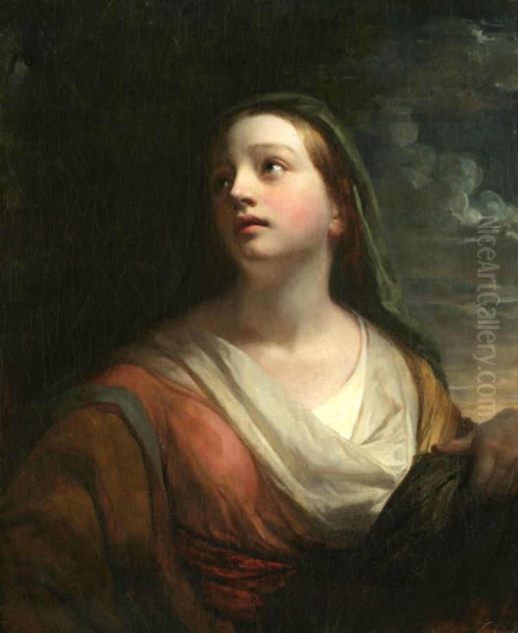 A Sibyl Oil Painting by Daniel Huntington