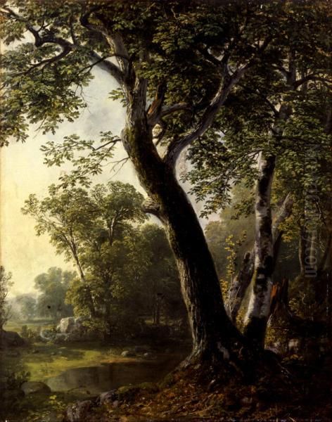 Study at Marbletown, Ulster County, New York Oil Painting by Asher Brown Durand