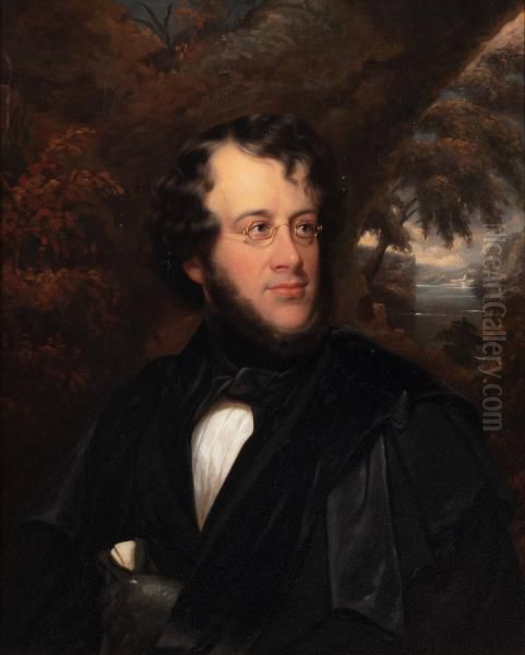 Charles Fenno Hoffman (1806-1884) Oil Painting by Cephas Giovanni Thompson