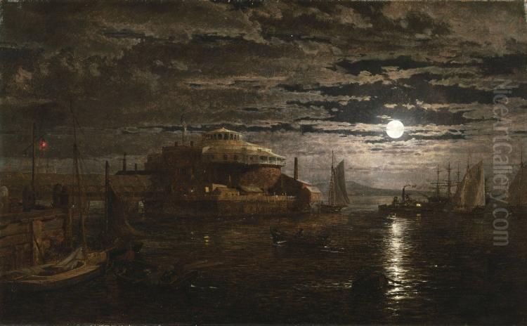 Castle Garden, New York Oil Painting by Jasper Francis Cropsey