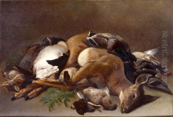 Game Oil Painting by Emanuel Leutze