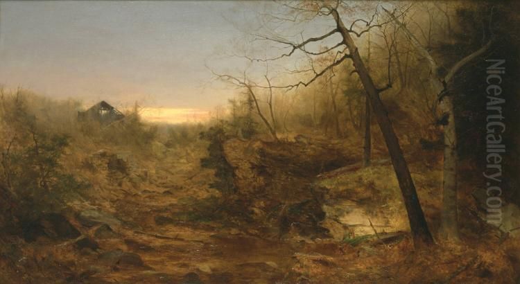 Autumn, Mill Stream Oil Painting by Jervis McEntee